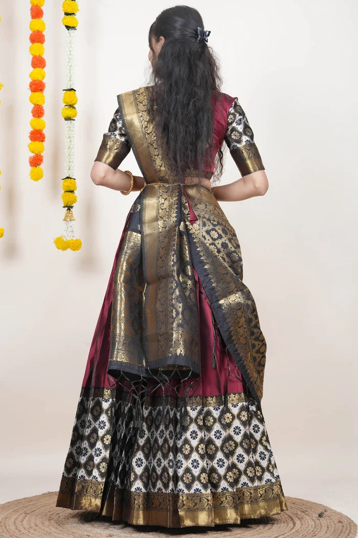 OnlinePattu South Indian Festival Traditional Half Saree