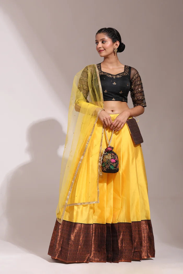 South Indian Festival Traditional Half Saree (Tanishq)