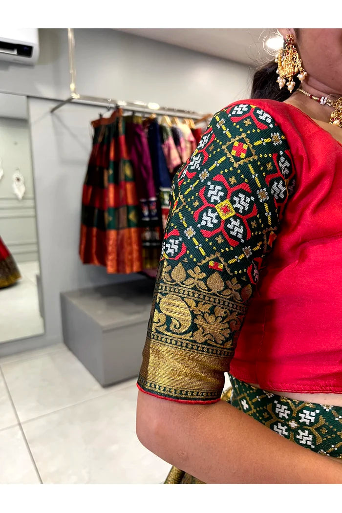 South Indian Festival Traditional Half Saree(Patola)