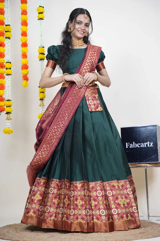 South Indian Festival Traditional Half Saree (ArrowPattu)