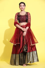 South Indian Festival Traditional Half Saree (Tanishq)