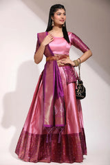 దక్షిణ భారత పండుగ సాంప్రదాయ హాఫ్ చీర(పటోలా)