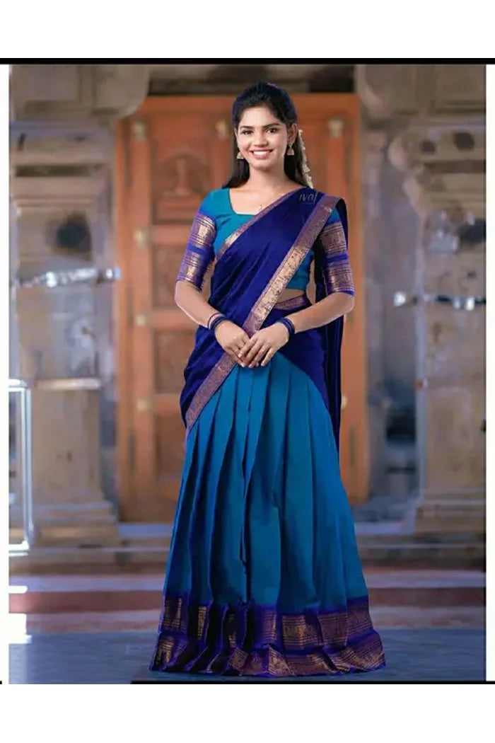 South Indian Festival Traditional Half Saree (YenuguPAttu)