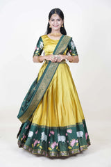 South Indian Festival Traditional Half Saree (KaamDhenu)