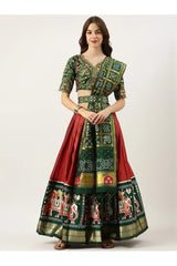 దక్షిణ భారత పండుగ సాంప్రదాయ హాఫ్ చీర (ప్రేక్షు)