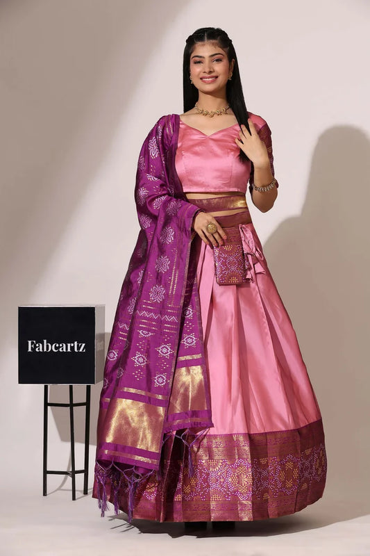 South Indian Festival Traditional Half Saree (PushpaBandhini)