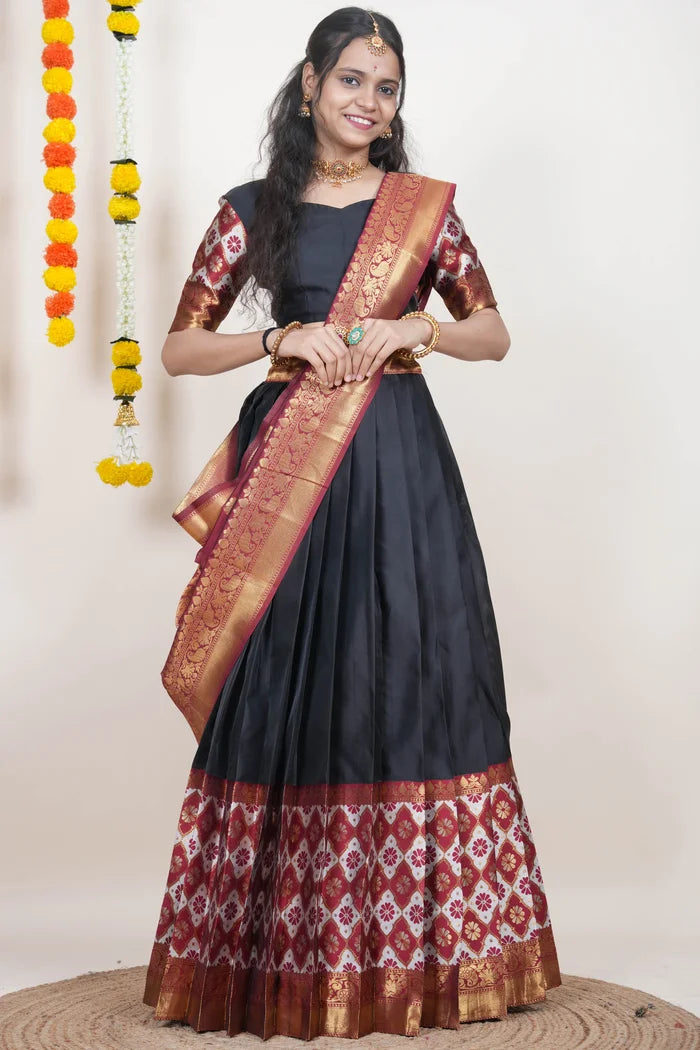 OnlinePattu South Indian Festival Traditional Half Saree