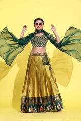 South Indian Festival Traditional Half Saree (WeddingPAttu)