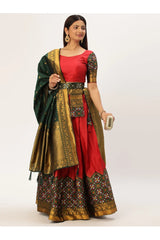 South Indian Festival Traditional Half Saree (Patola)