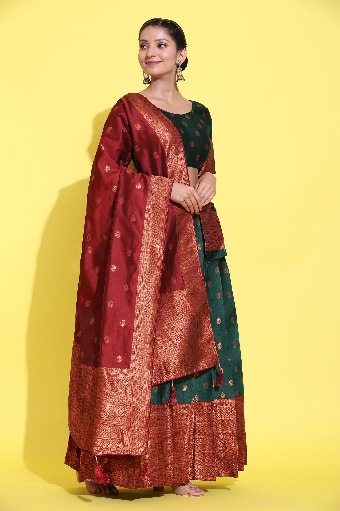 South Indian Festival Traditional Half Saree (Kantara)