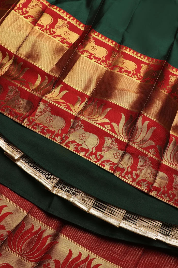 South Indian Festival Traditional Half Saree (Lotus)