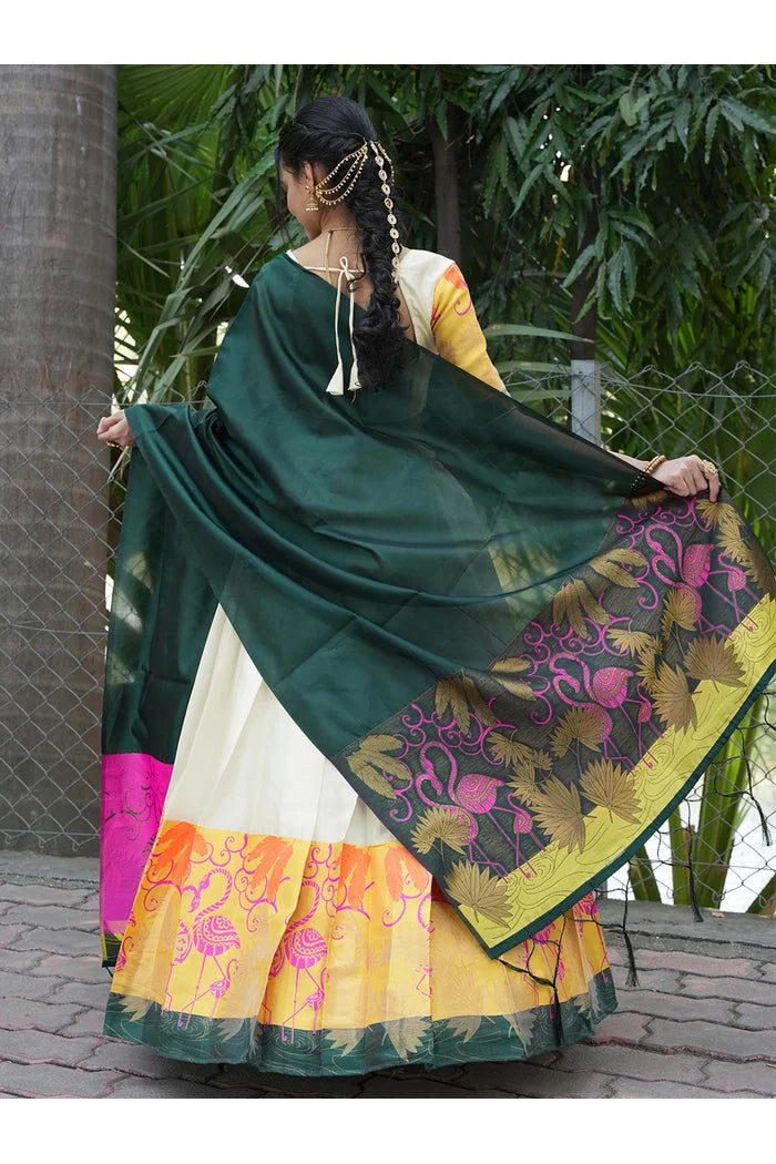 South Indian Festival Traditional Half Saree (HansPAttu)