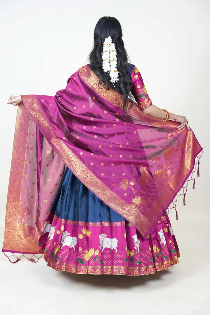 South Indian Festival Traditional Half Saree (KaamDhenu)