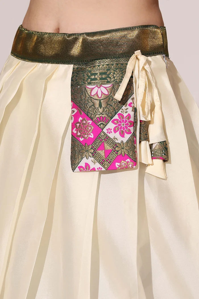 South Indian Festival Traditional Half Saree (Crax Pattu)