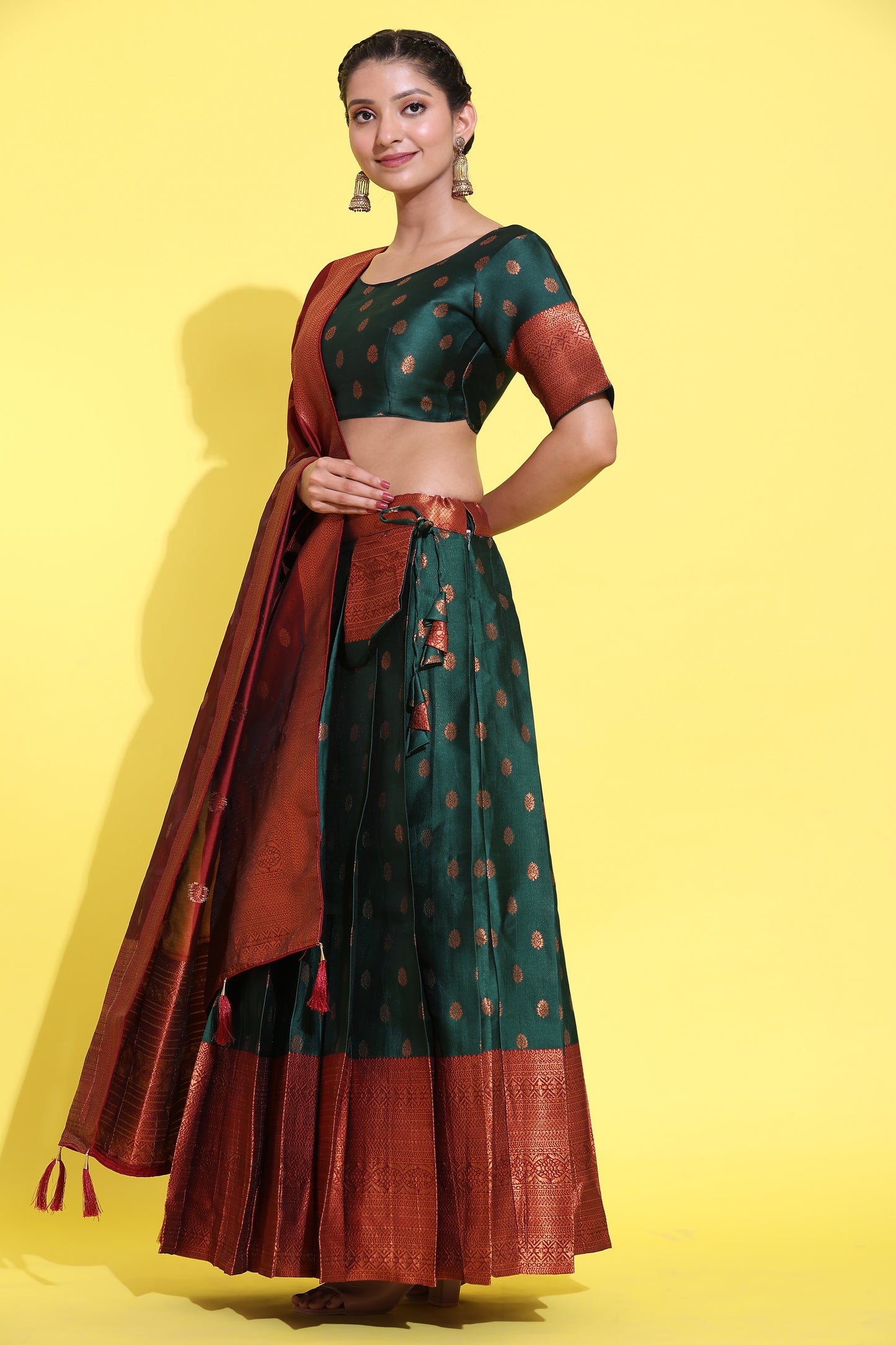 South Indian Festival Traditional Half Saree (Kantara)