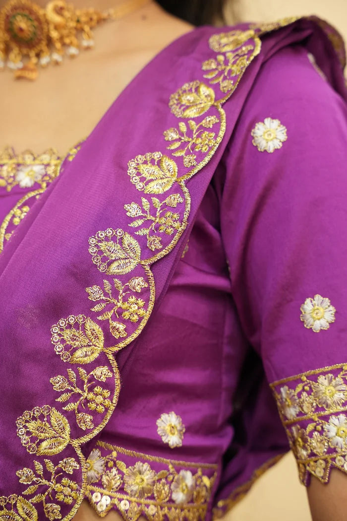దక్షిణ భారత పండుగ సాంప్రదాయ హాఫ్ చీర (ఛవి)