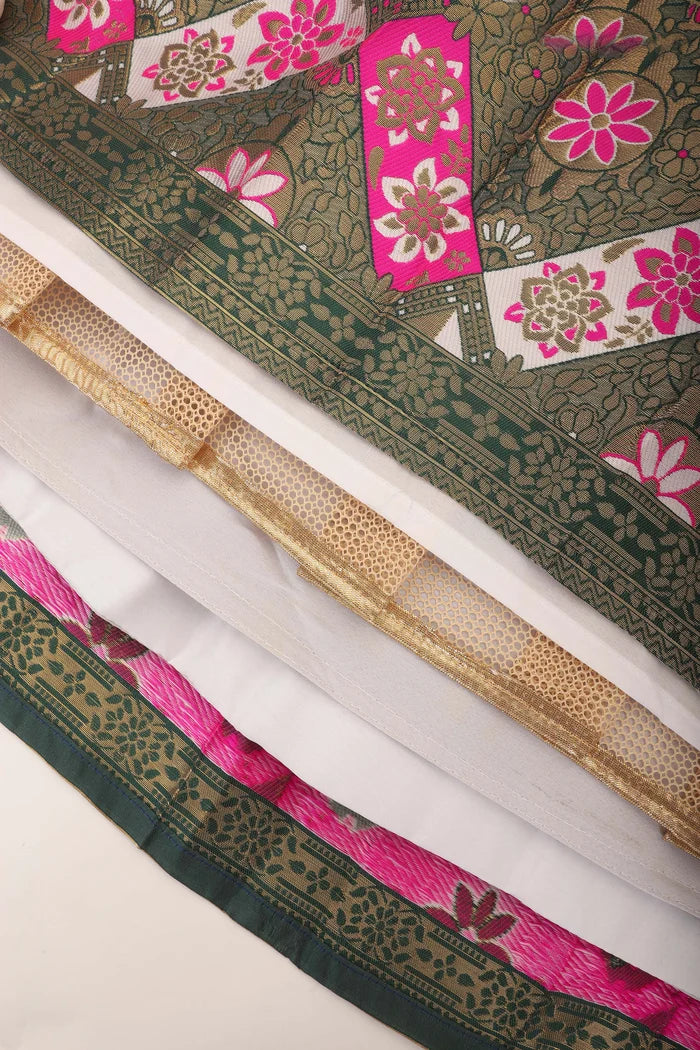 South Indian Festival Traditional Half Saree (Crax Pattu)