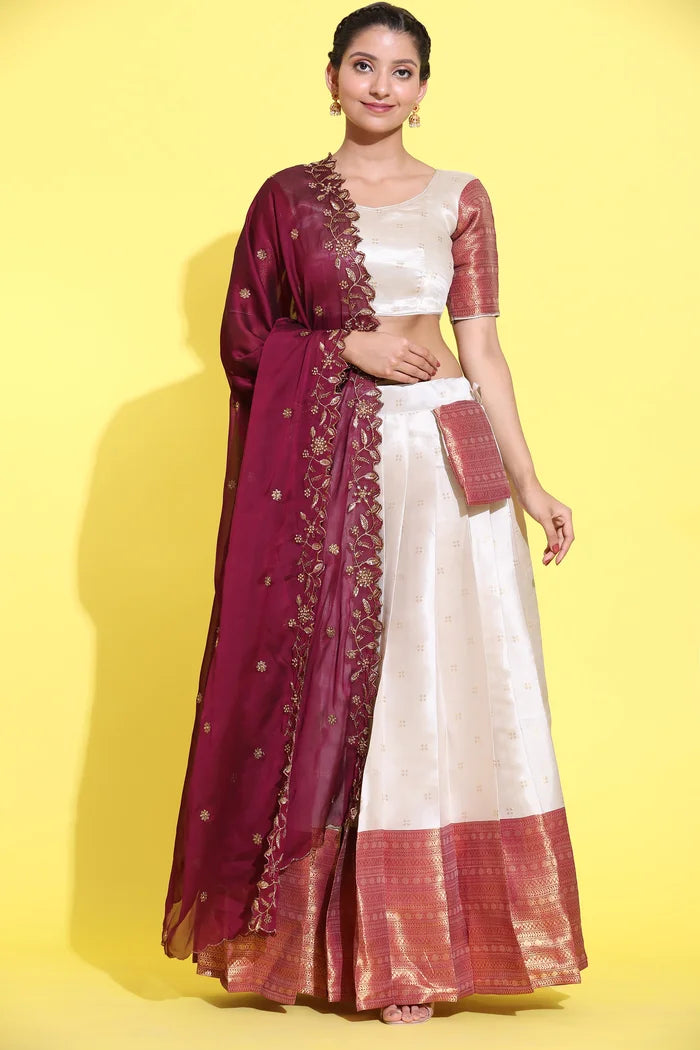 South Indian Festival Traditional Half Saree (Yogeshwari)
