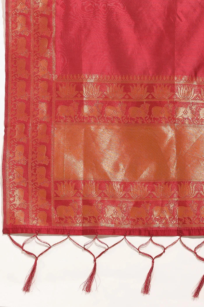 South Indian Festival Traditional Half Saree (Lotus)