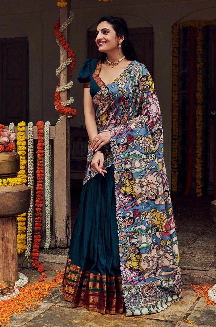 South Indian Festival Traditional Half Saree (Jugnoo)