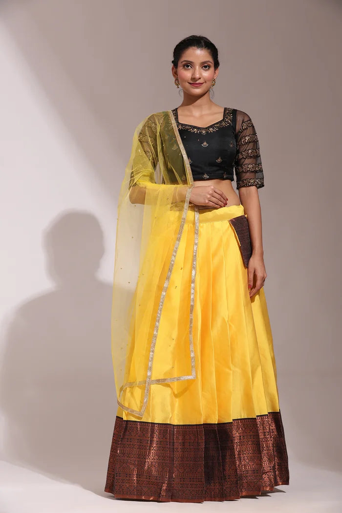 South Indian Festival Traditional Half Saree (Tanishq)