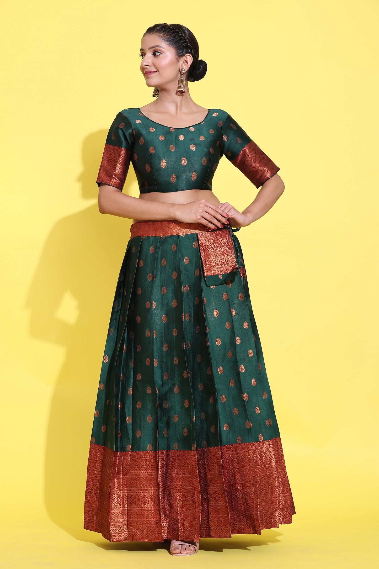 South Indian Festival Traditional Half Saree (Kantara)