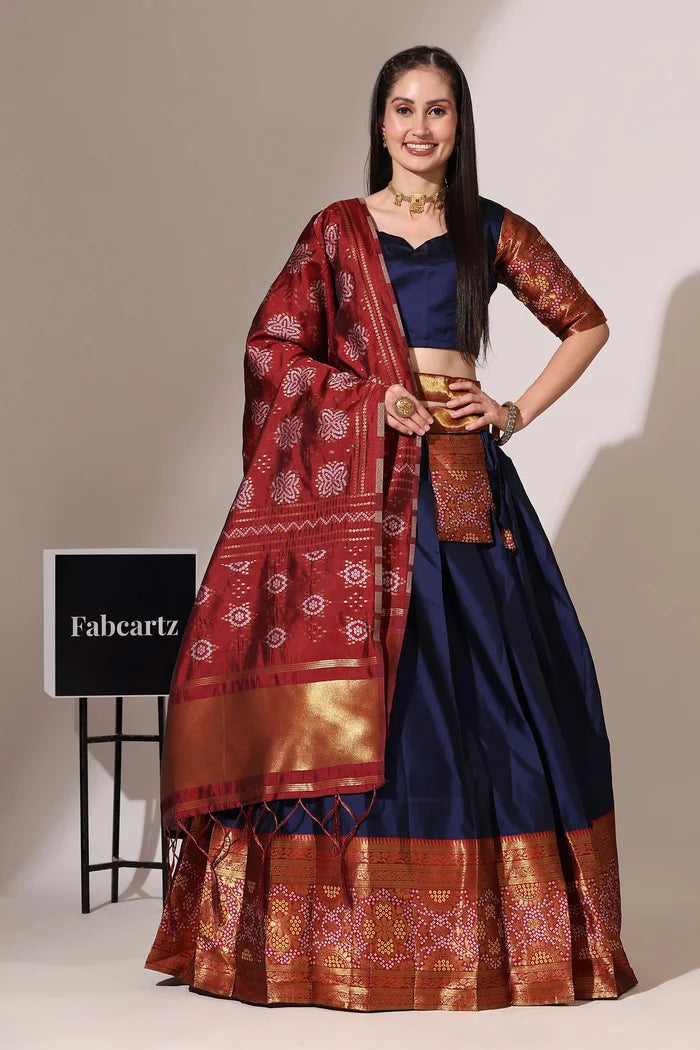 South Indian Festival Traditional Half Saree (PushpaBandhini)