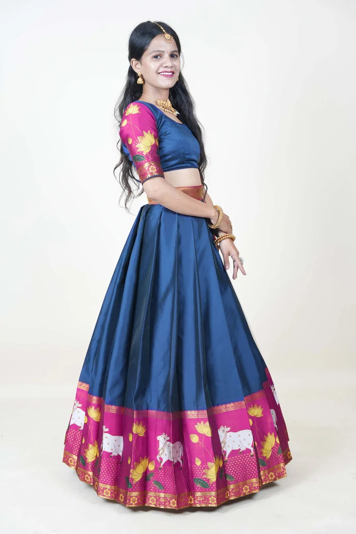 South Indian Festival Traditional Half Saree (KaamDhenu)