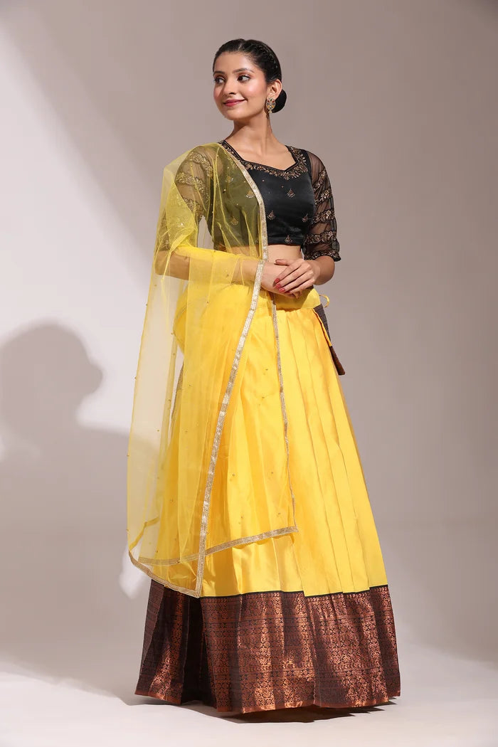 South Indian Festival Traditional Half Saree (Tanishq)