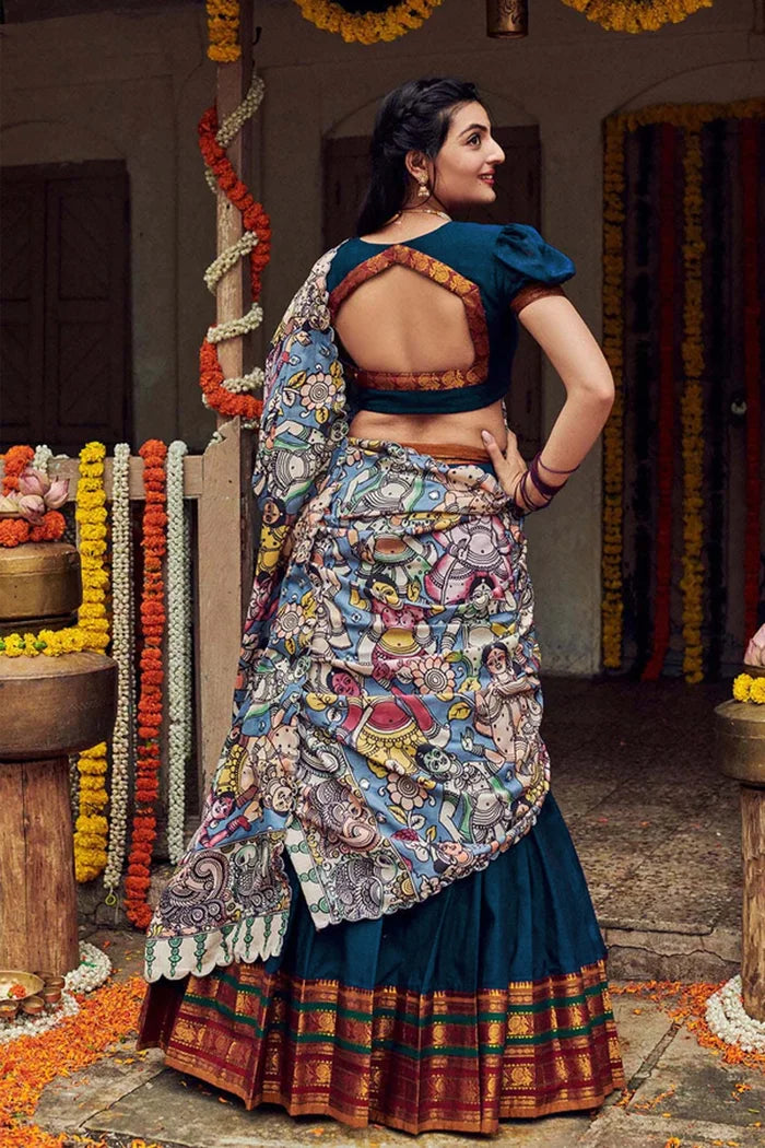 South Indian Festival Traditional Half Saree (Jugnoo)