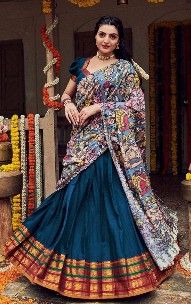 South Indian Festival Traditional Half Saree (Jugnoo)