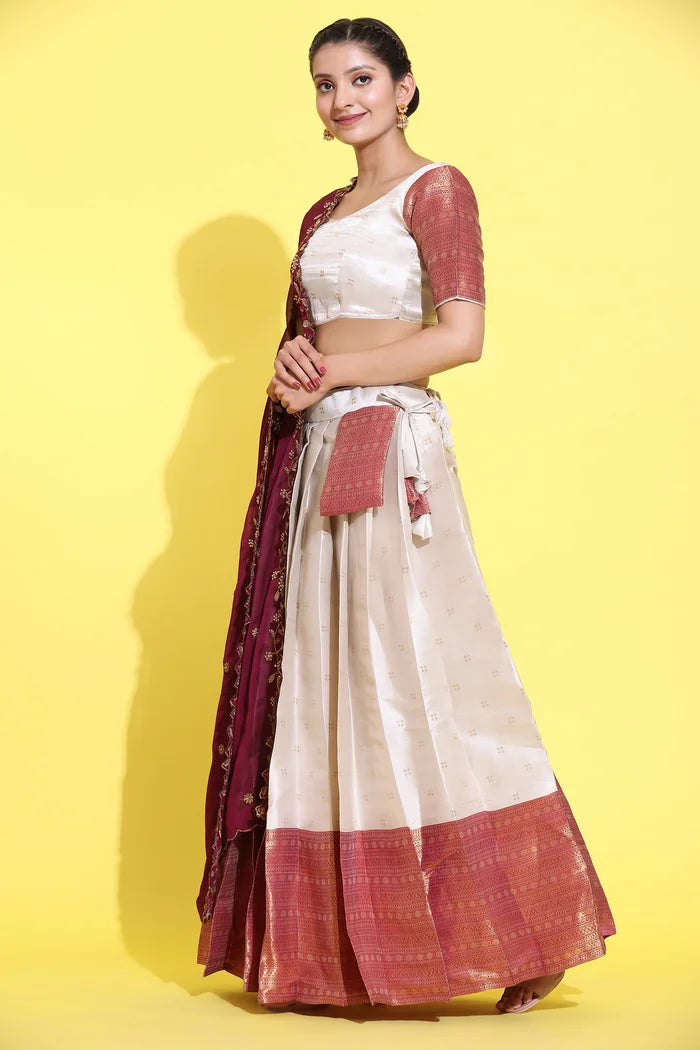 South Indian Festival Traditional Half Saree (Yogeshwari)