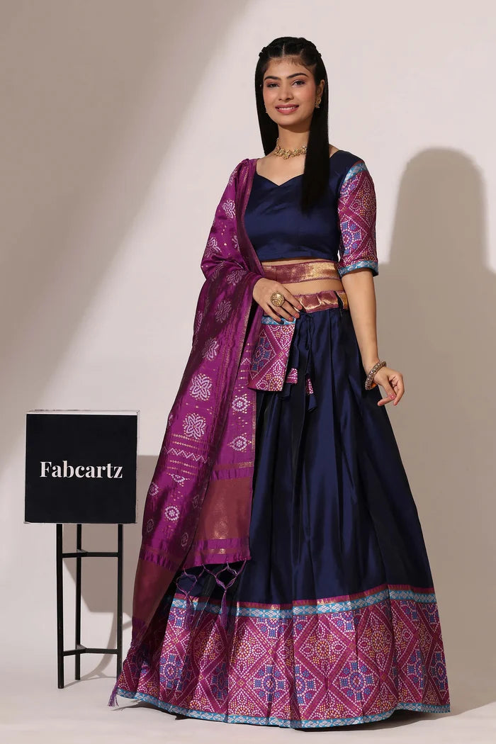 దక్షిణ భారత పండుగ సాంప్రదాయ హాఫ్ చీర (ఛవి)