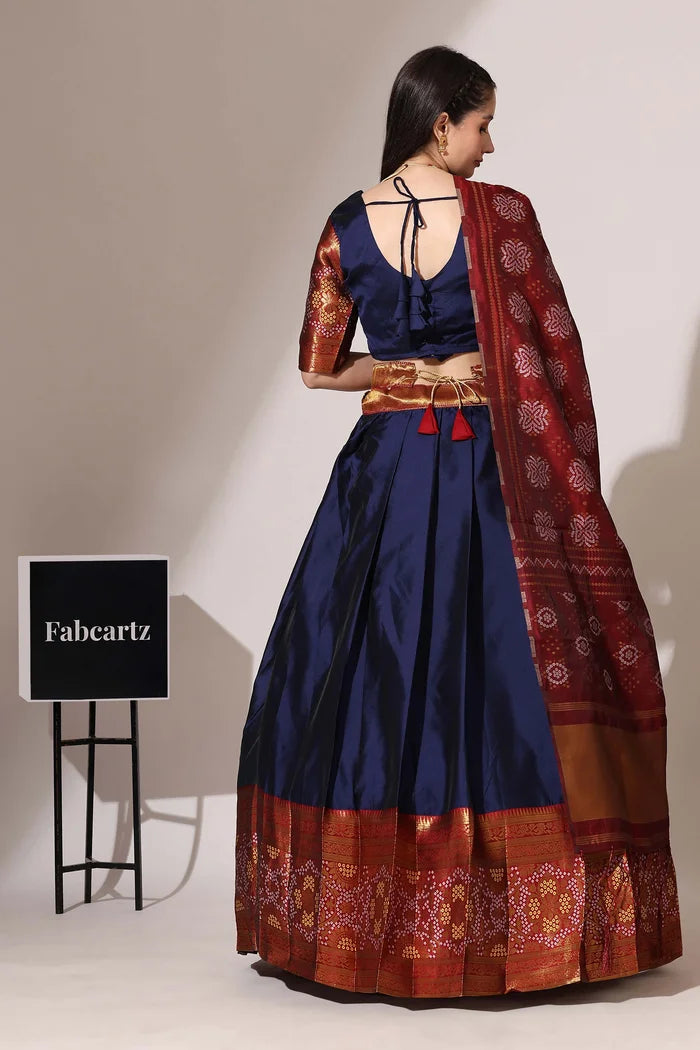 South Indian Festival Traditional Half Saree (PushpaBandhini)