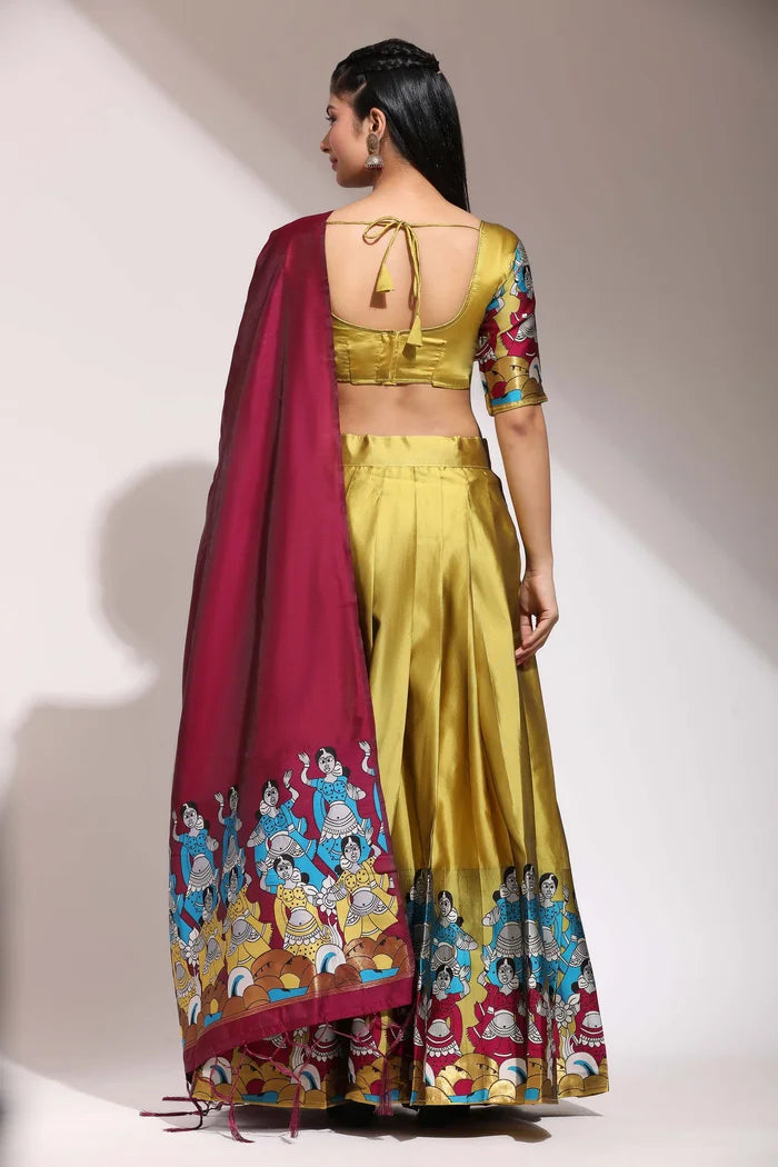 South Indian Festival Traditional Half Saree (Dhingli)