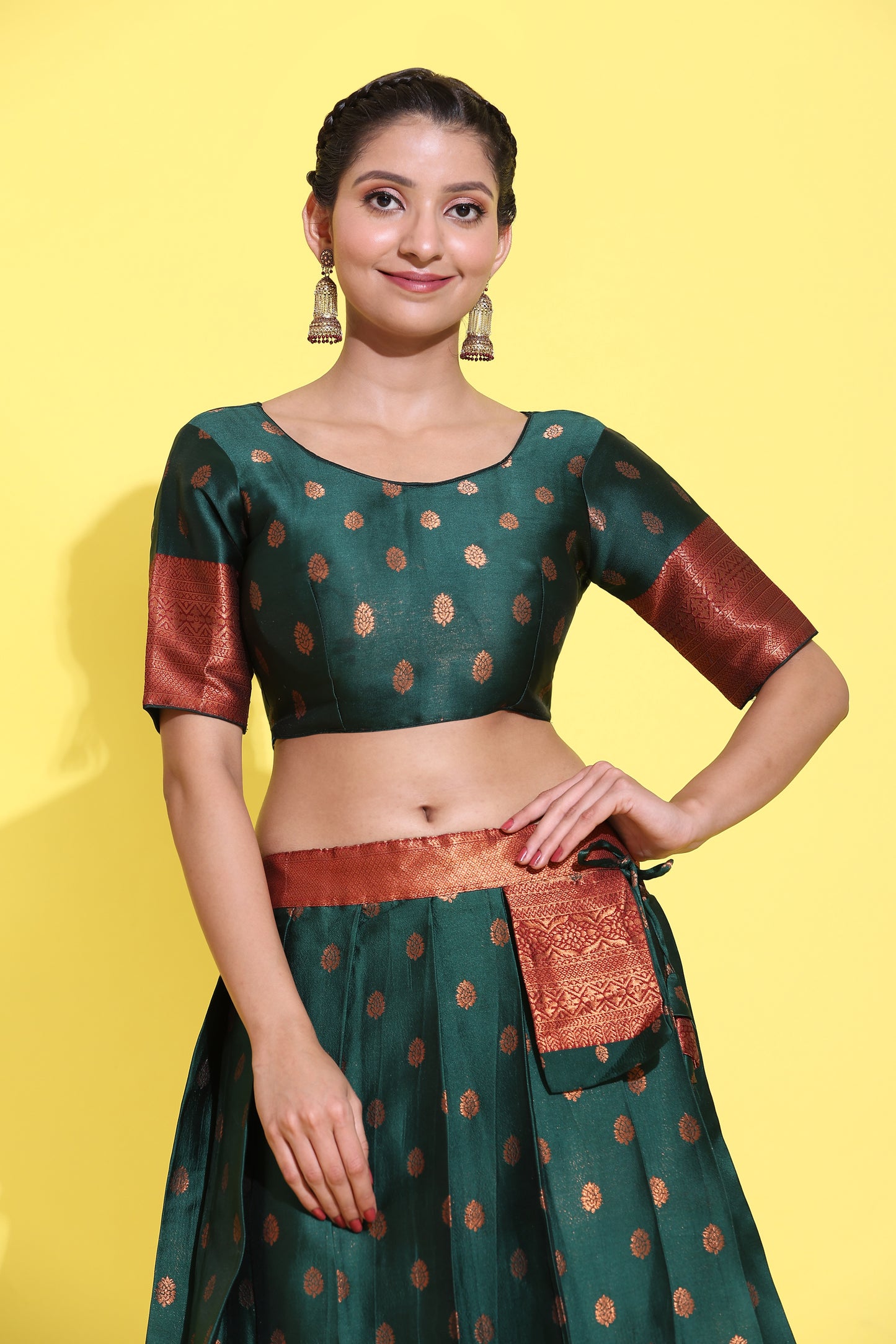South Indian Festival Traditional Half Saree (Kantara)
