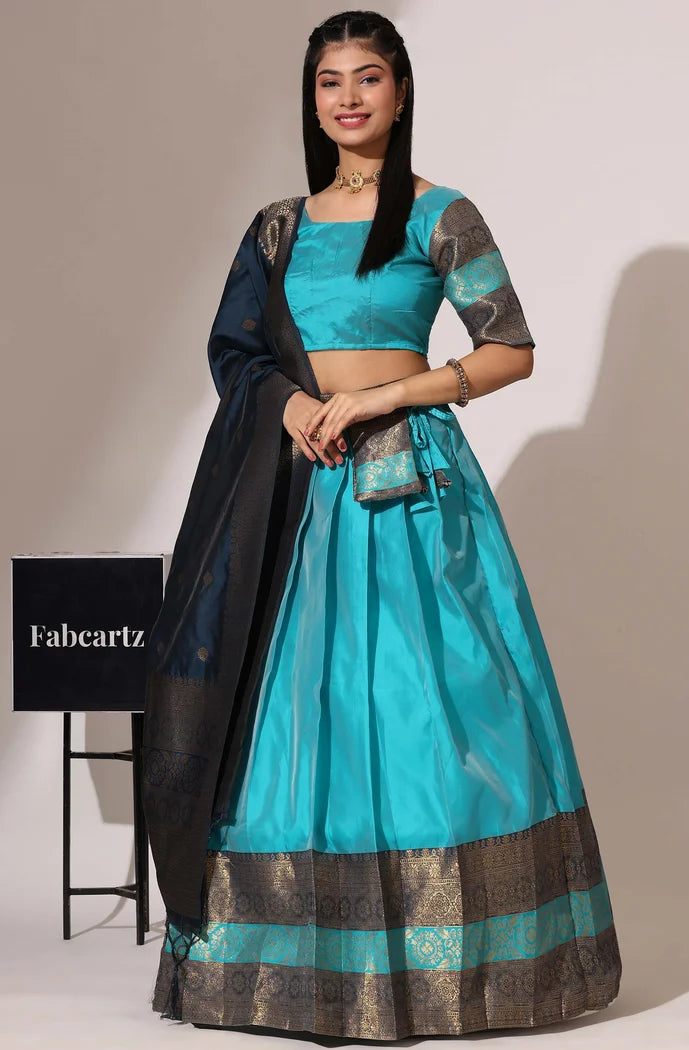 South Indian Festival Traditional Half Saree (UniversalPlain)