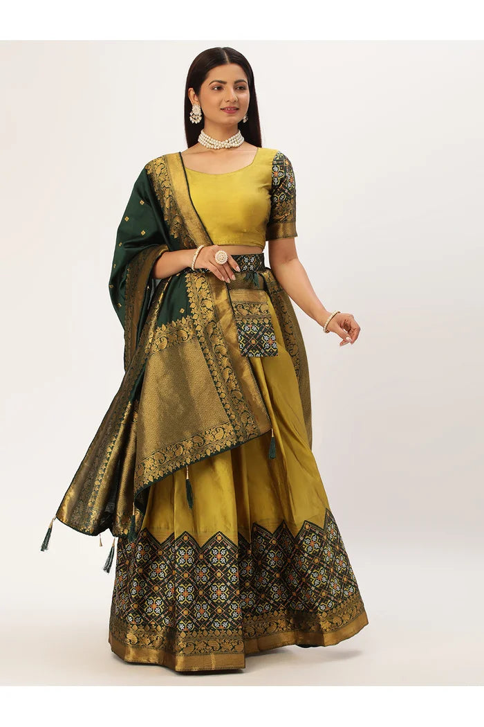 South Indian Festival Traditional Half Saree (Patola)