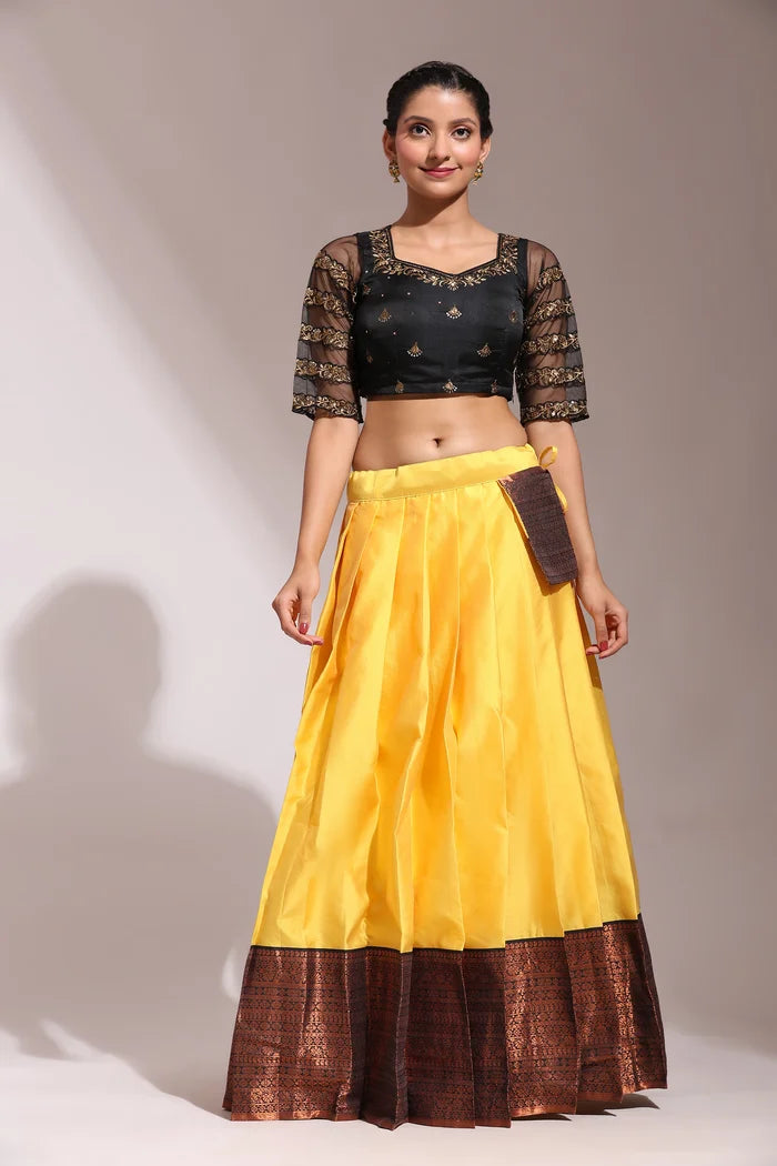 South Indian Festival Traditional Half Saree (Tanishq)