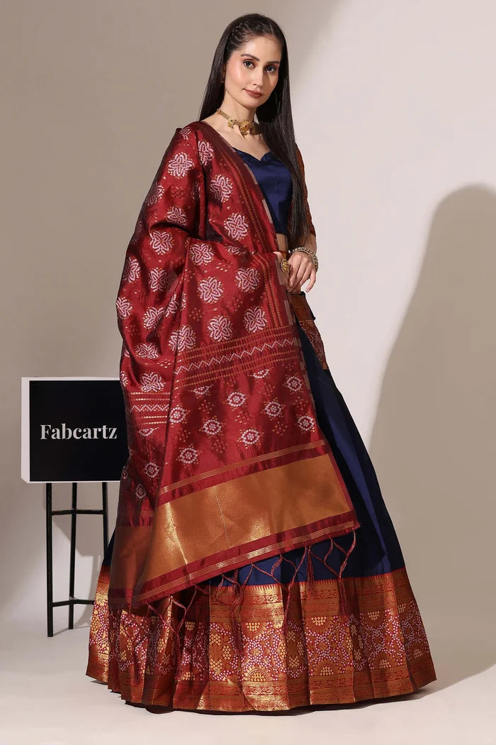 South Indian Festival Traditional Half Saree (PushpaBandhini)