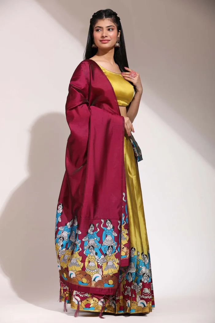South Indian Festival Traditional Half Saree (Dhingli)