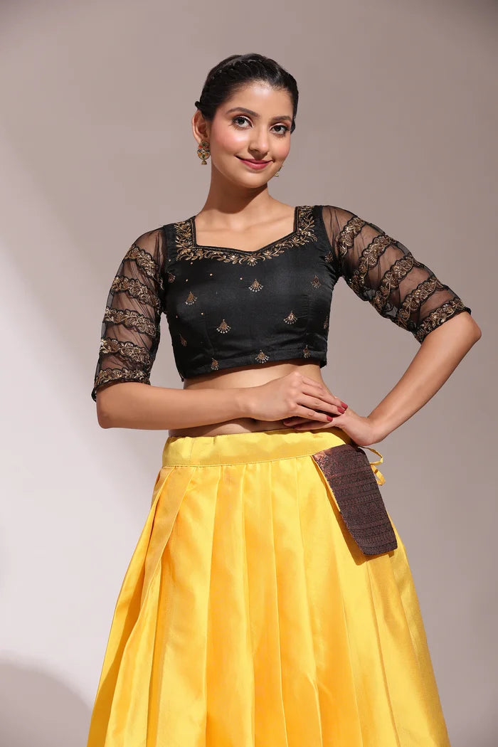 South Indian Festival Traditional Half Saree (Tanishq)