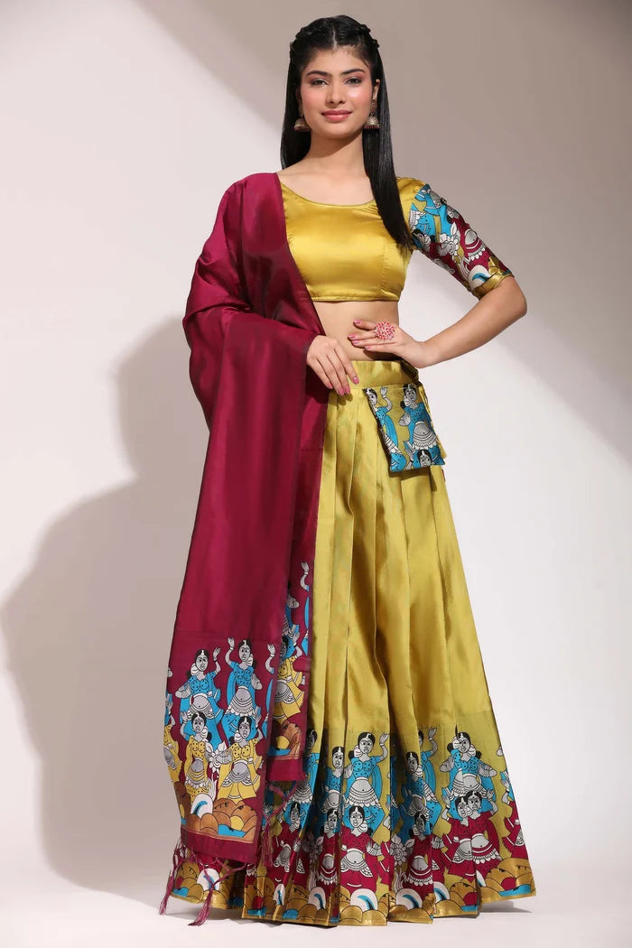 South Indian Festival Traditional Half Saree (Dhingli)