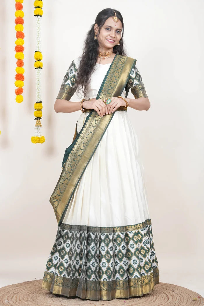 OnlinePattu South Indian Festival Traditional Half Saree
