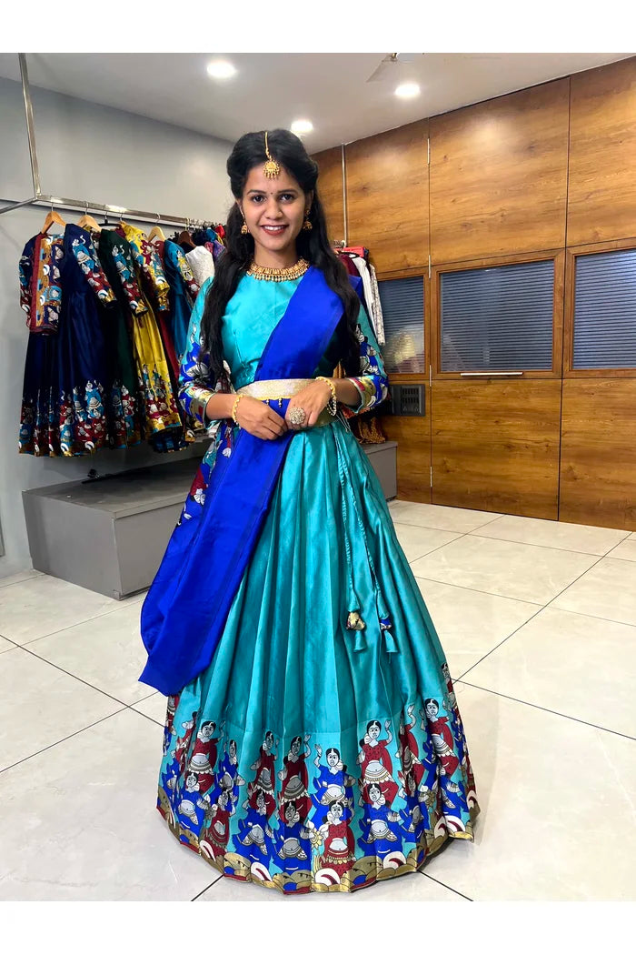 South Indian Festival Traditional Half Saree (Dhingli)