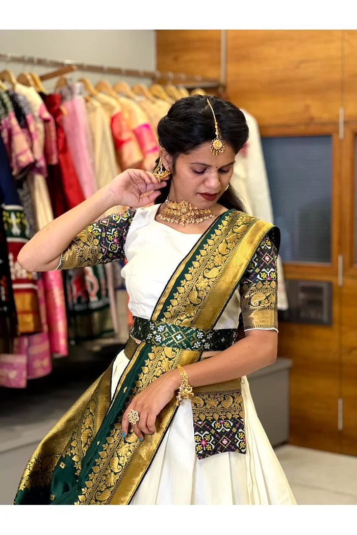 South Indian Festival Traditional Half Saree(Patola)