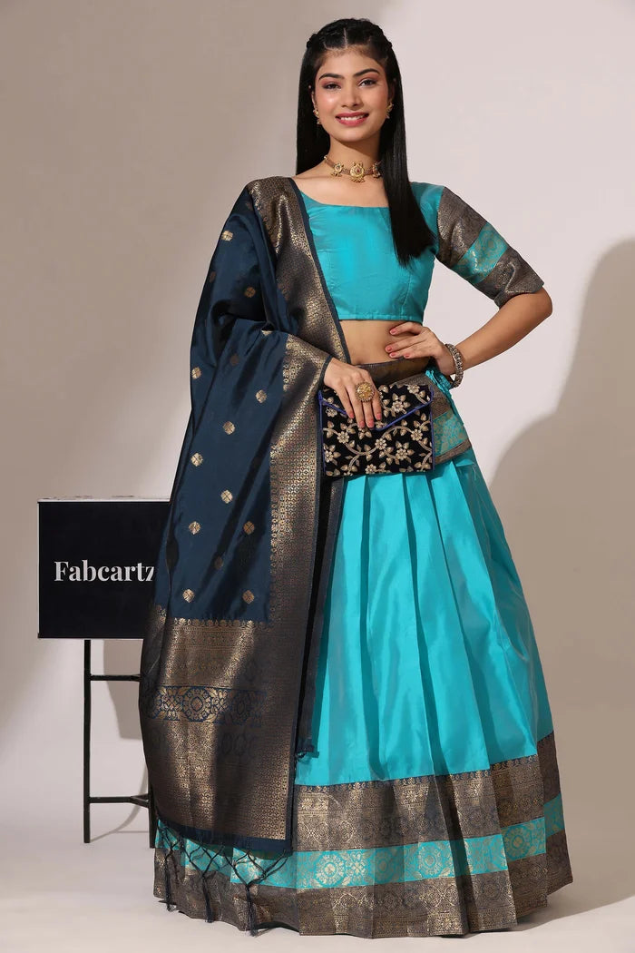 South Indian Festival Traditional Half Saree (UniversalPlain)