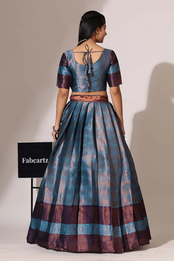 South Indian Festival Traditional Half Saree (UniversalWork)