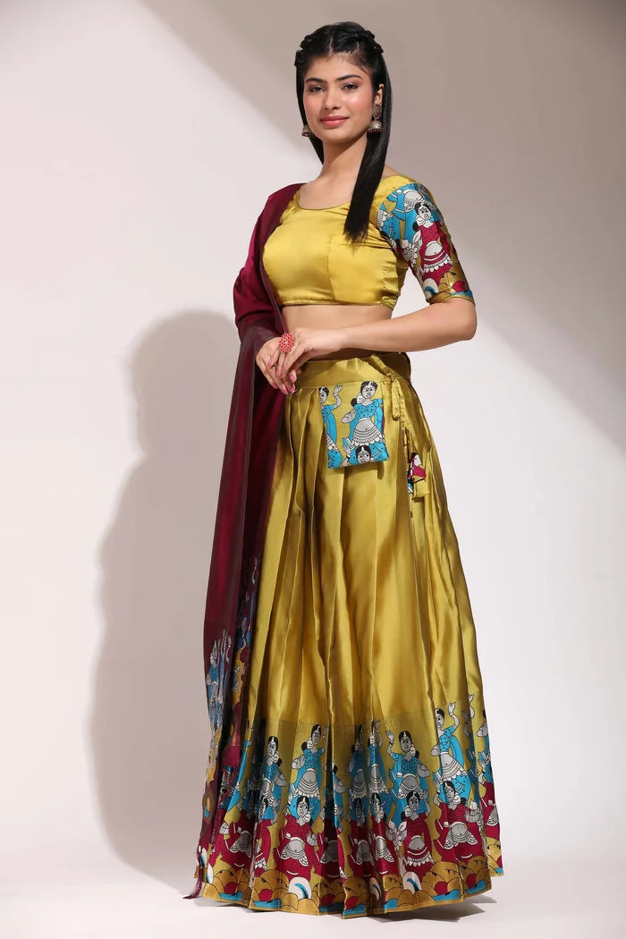South Indian Festival Traditional Half Saree (Dhingli)