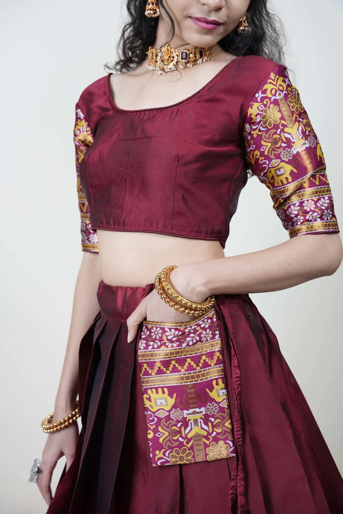 South Indian Festival Traditional Half Saree (Jagvi)